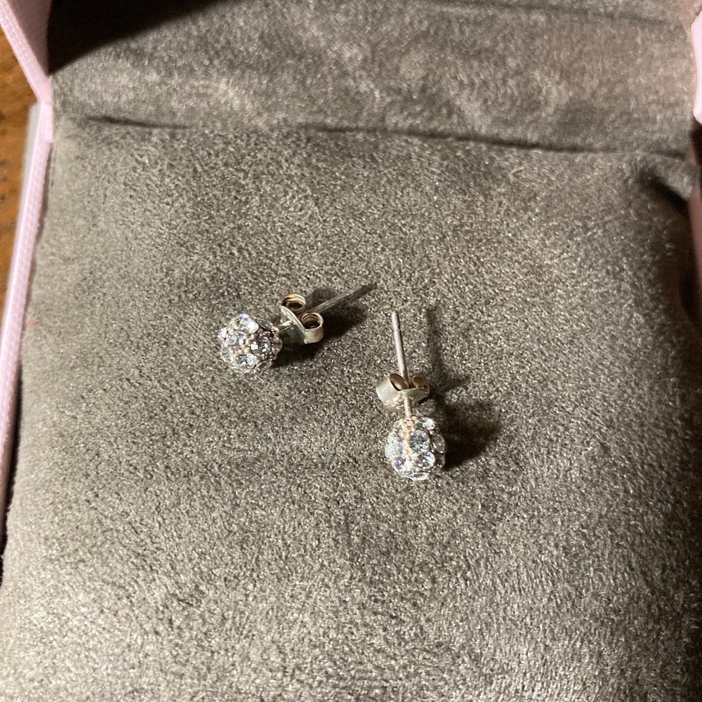 5MM Crystal Disco Ball Stud Earrings
